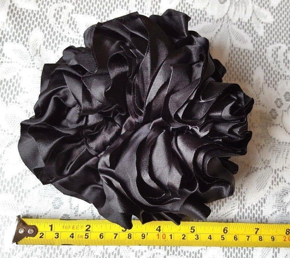 Khaleeji Volumizer Shiny Scrunchie Large Maxi Flower Hair Tie Bun Scarf