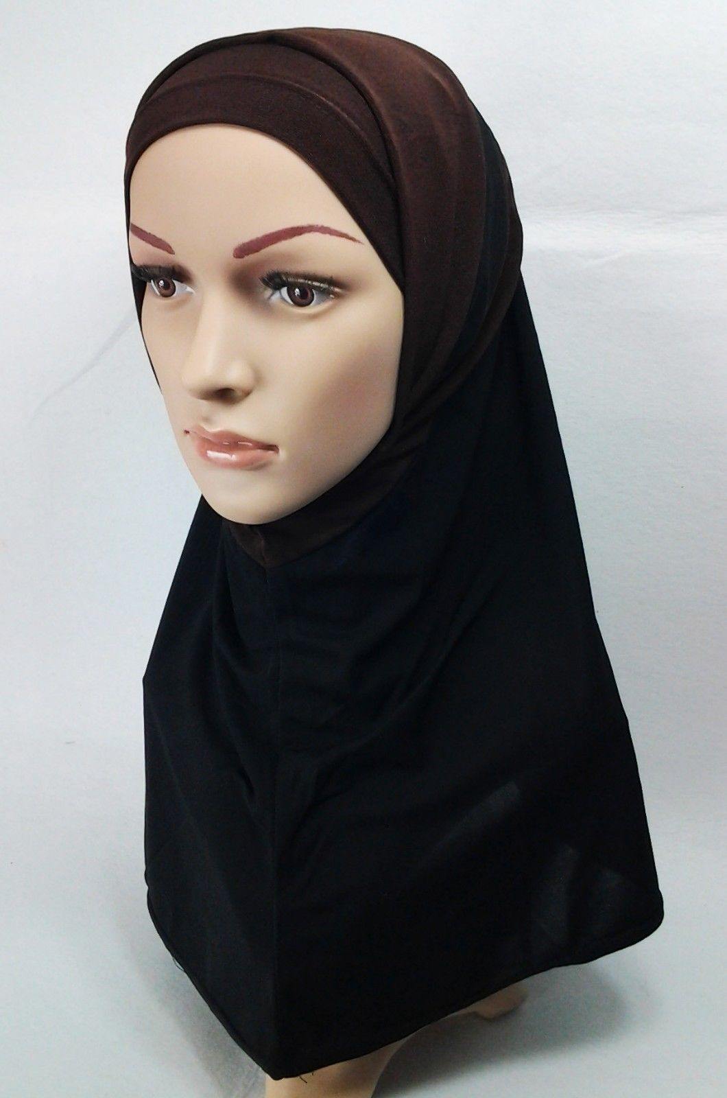 Crystal Linen Amira Muslim Hijab 2-color-Pattern Scarf