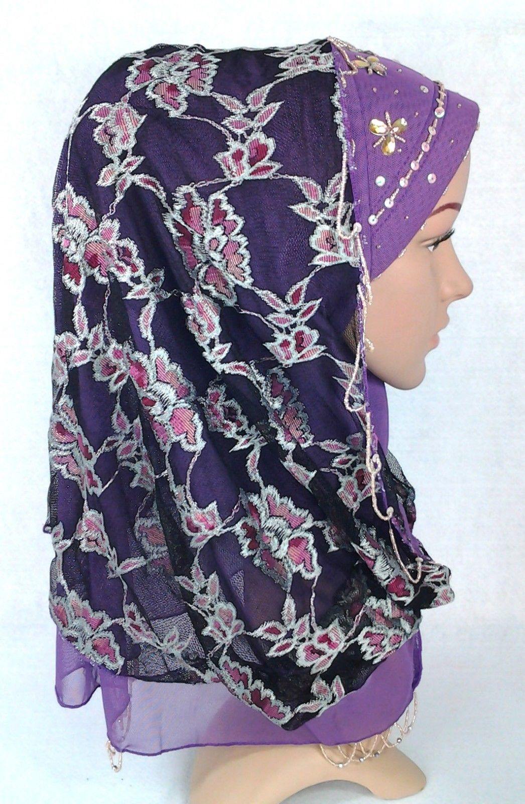 Elegant Loop Hijab Islamic Headwear Scarf Shawls