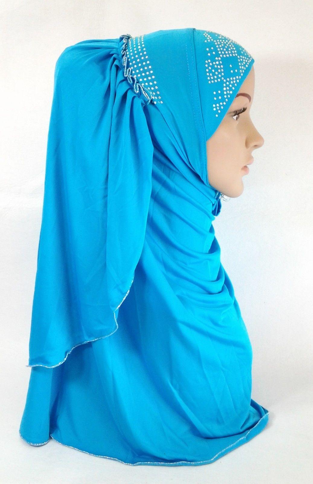 Pull-on Easy Muslim Hijab Fashion Islamic Scarf Viscose Ice Silk MLl061