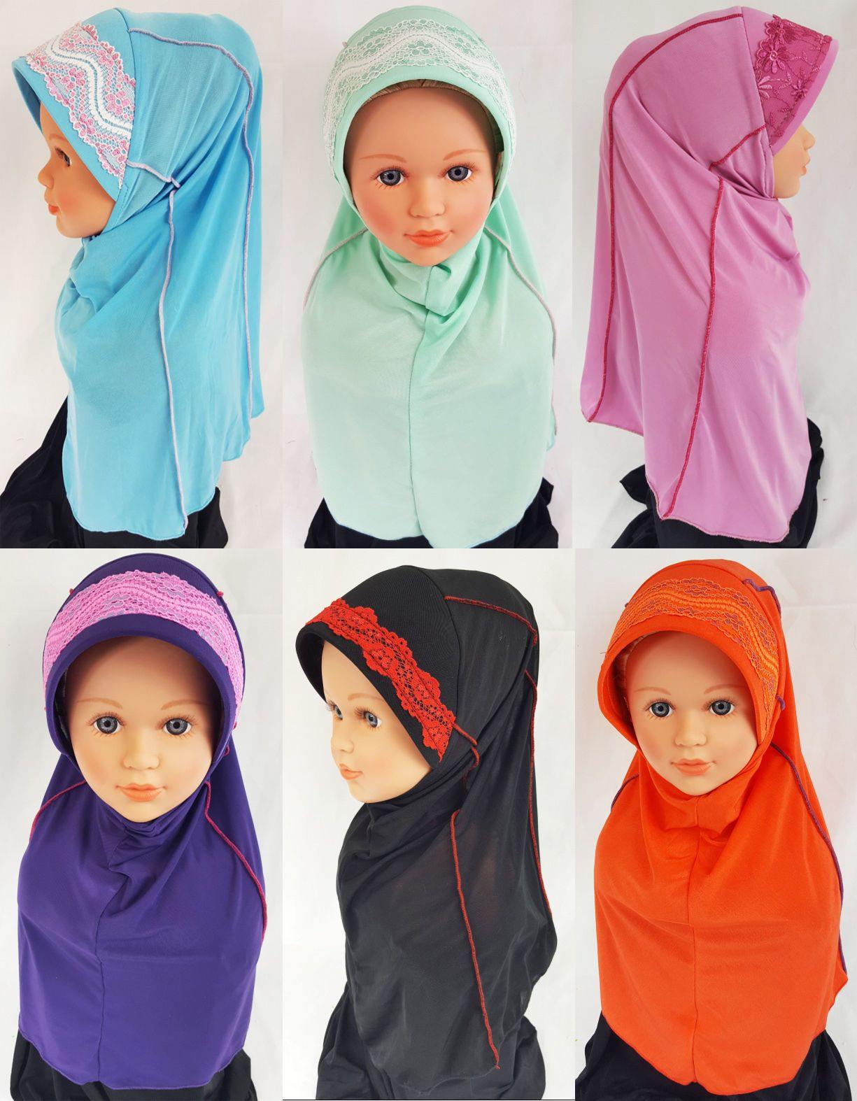 Viscose Baby Kids Children Hijab Islamic Scarf Shawls 3-6T