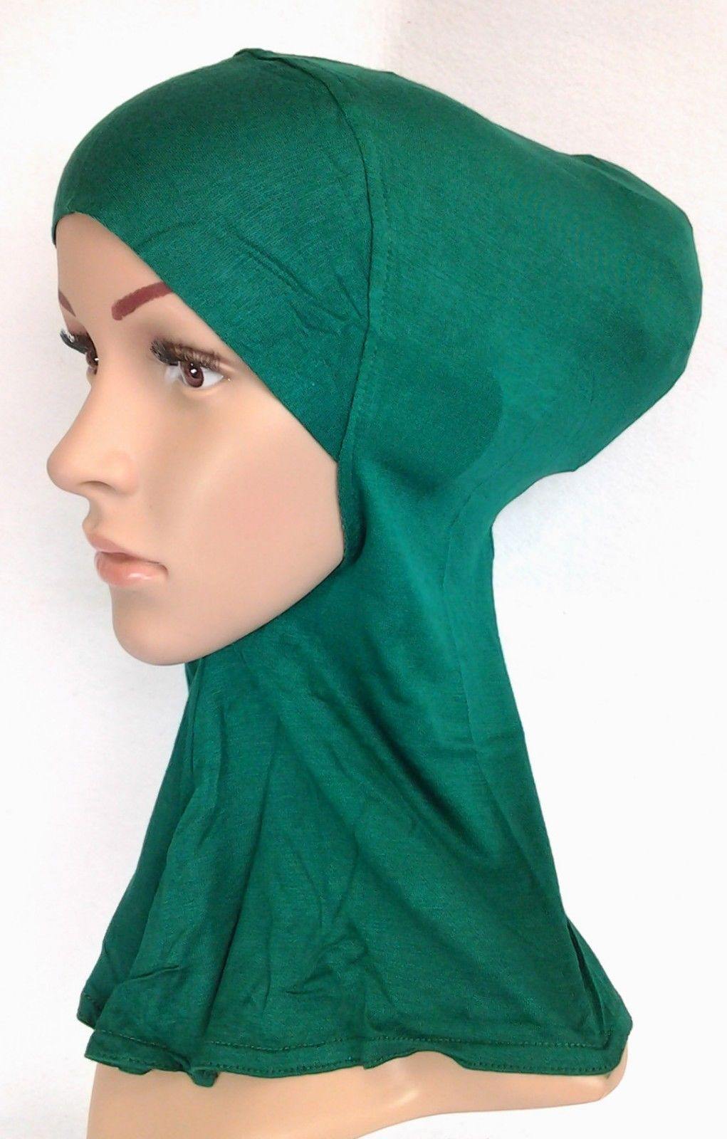 Women's Under Scarf Hat Cap Bone Bonnet Hijab Islamic Neck Cover Muslim