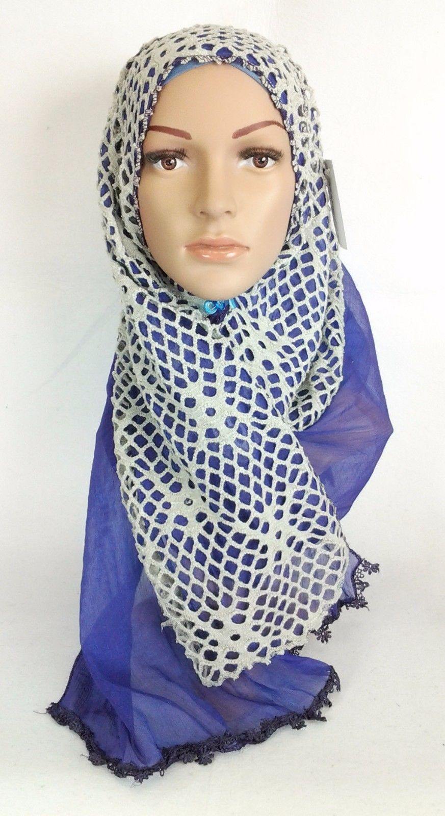 Women's Muslim Autumn Scarves Shawl Wrap Hijab knitting padded