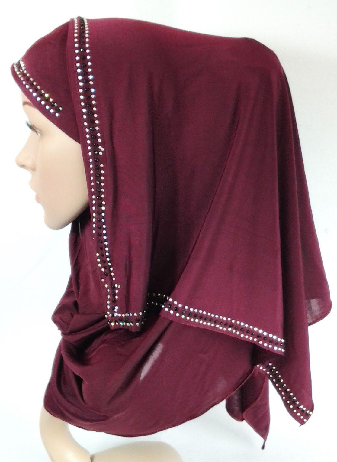 Slip On Instant Amira Style VISCOSE on-the-go Hijab Scarf ASZ0104