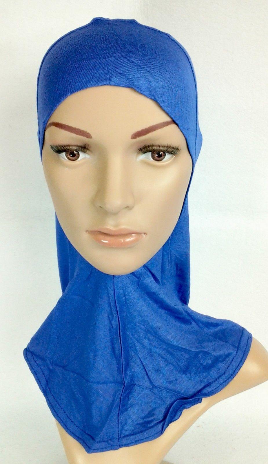 Women's Under Scarf Hat Cap Bone Bonnet Hijab Islamic Neck Cover Muslim