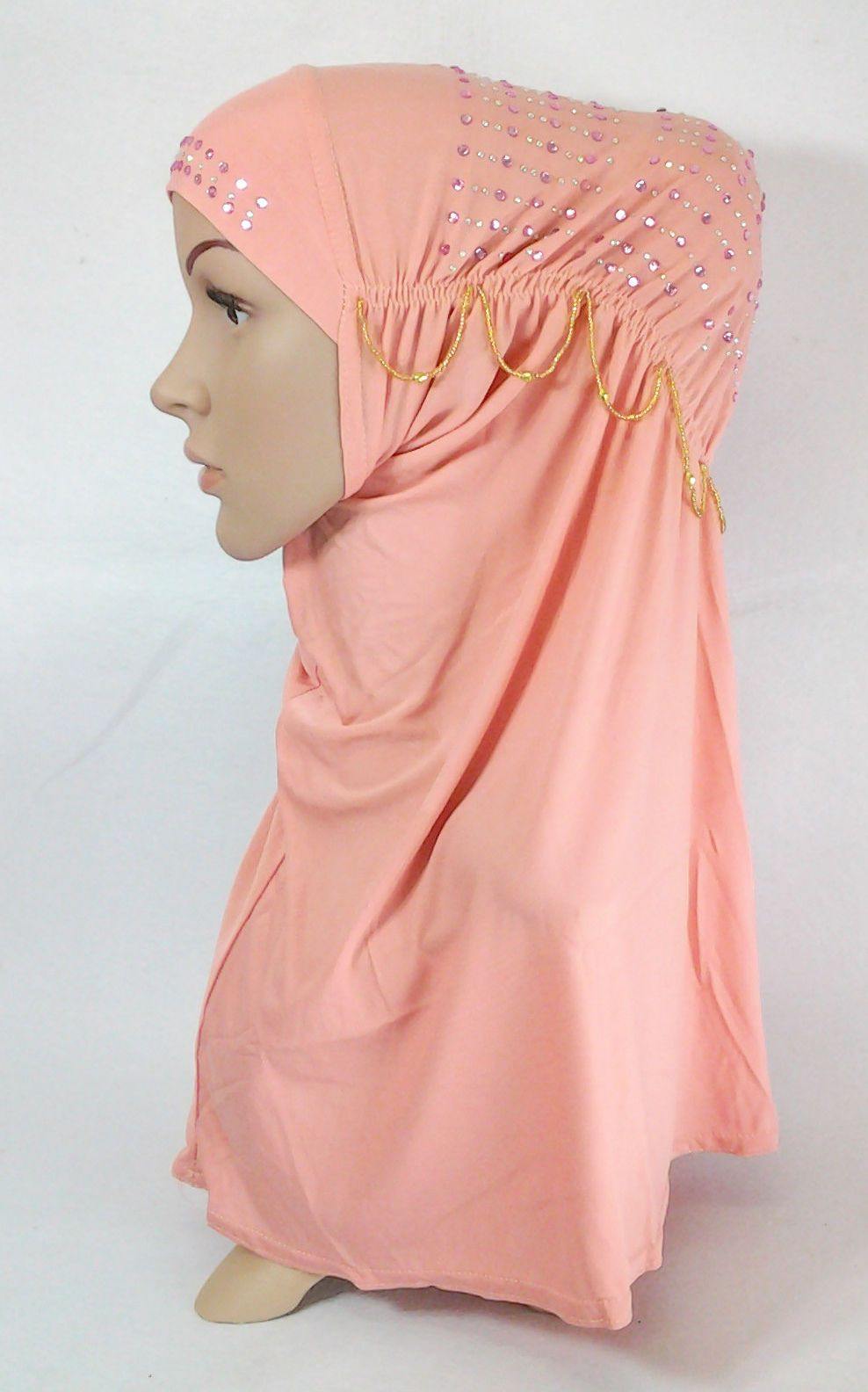 Viscose Ice Silk RhineStone Hijab Muslim Scraf Islamic Amira ASZ089B