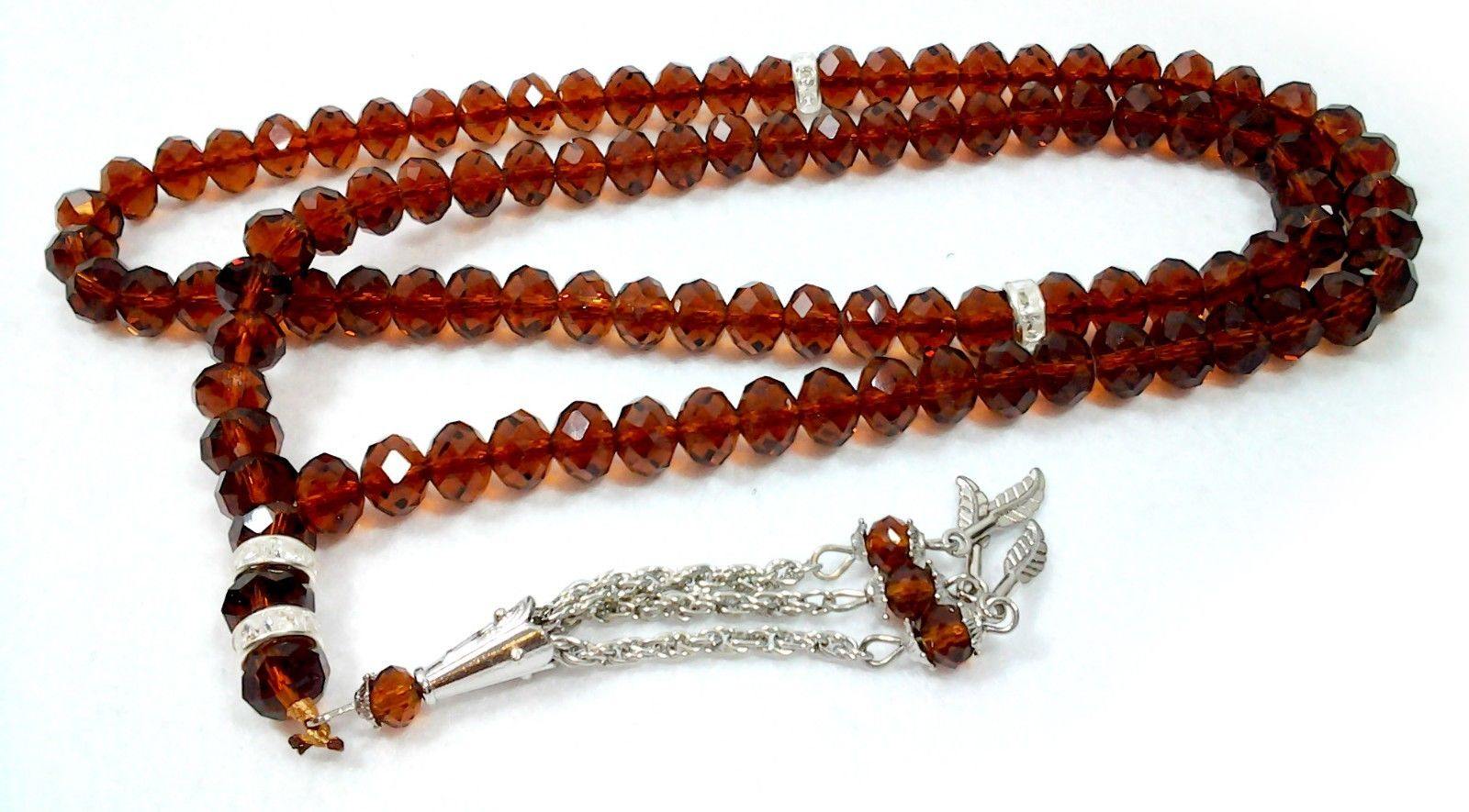 8mm Crystal Muslim Prayer Beads 99  Masbaha