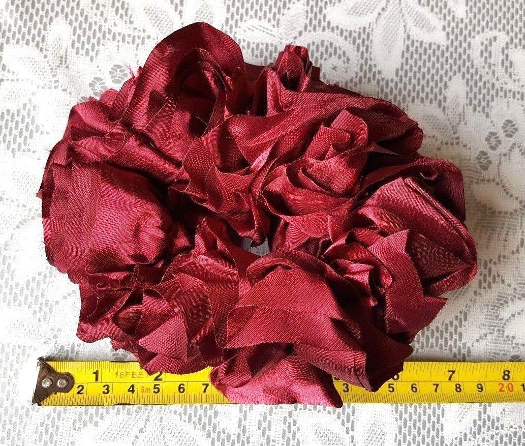 Khaleeji Volumizer Shiny Scrunchie Large Maxi Flower Hair Tie Bun Scarf