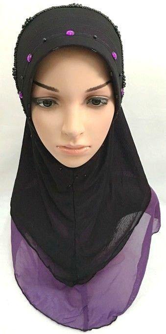 Slip-on LightWeight Double-Mesh-layered Muslim Hijab Islamic Scarf Shawls