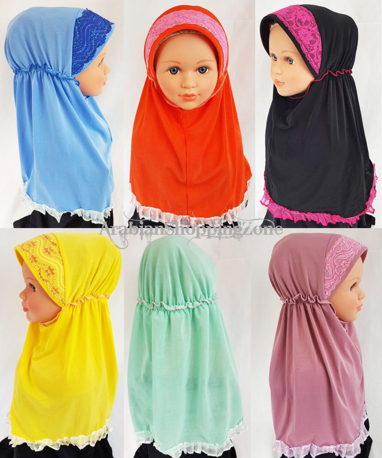 Viscose Baby Kids Children Hijab Islamic Scarf Shawls 1-6T