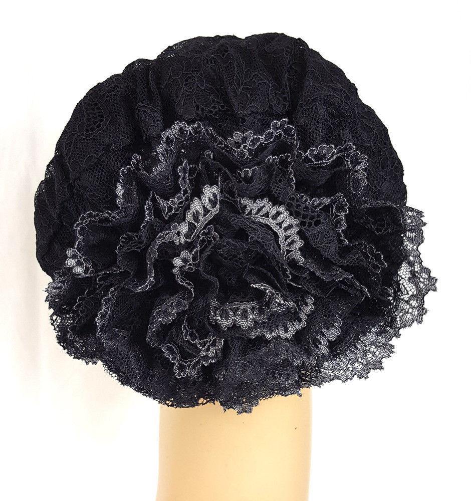 Full Lace Muslim Inner Hijab Caps Flower-Back Islamic Underscarf Hats