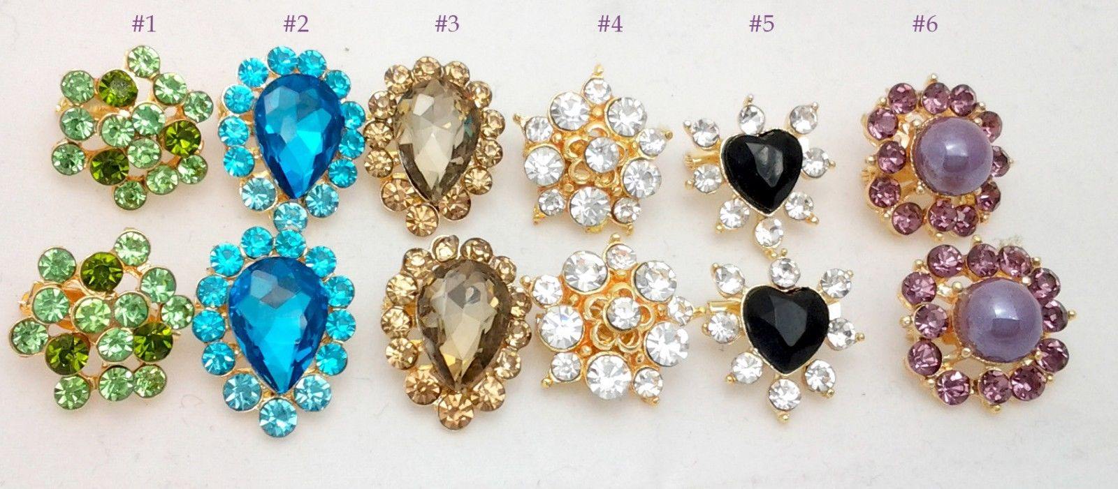 Brooch Hijab Scarf Hat Safety Pin Rhinestones 1.5-2cm