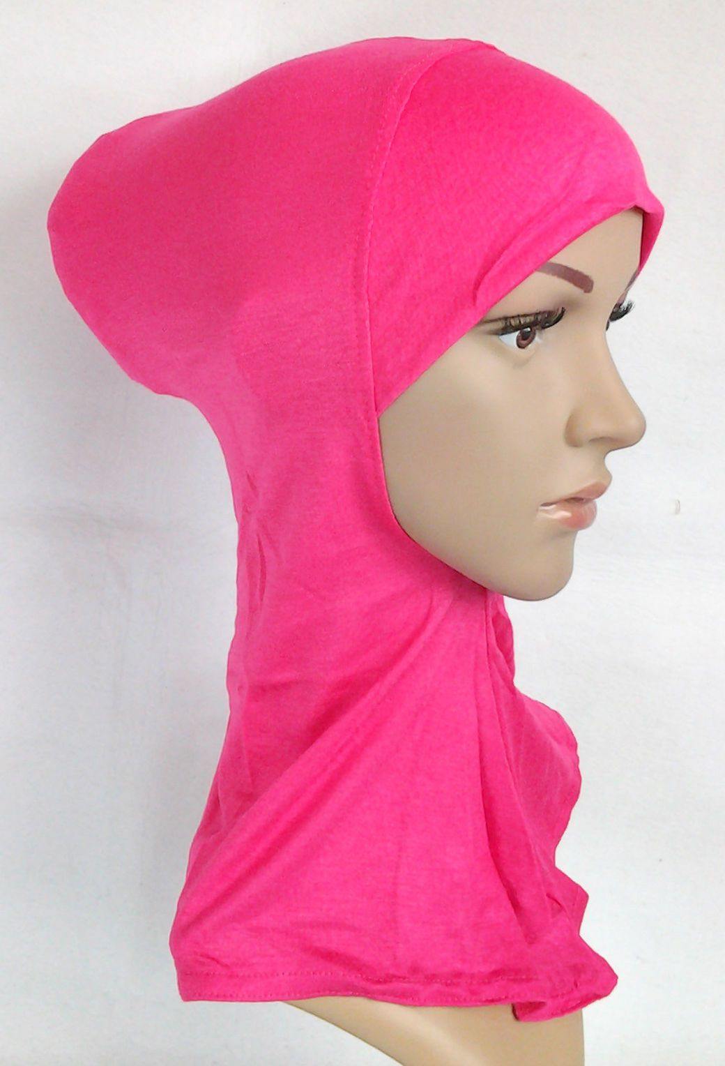 Women's Under Scarf Hat Cap Bone Bonnet Hijab Islamic Neck Cover Muslim