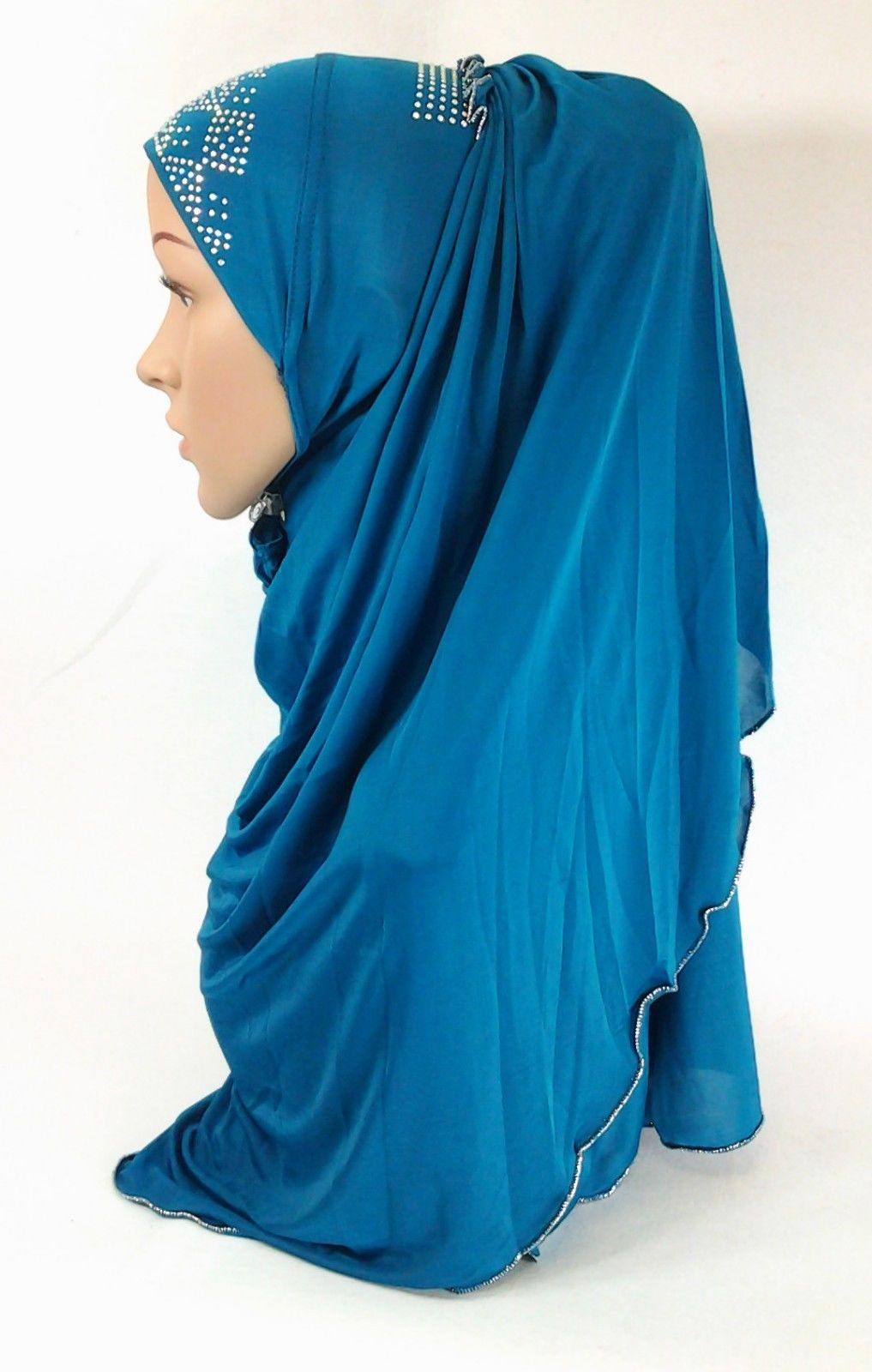 Pull-on Easy Muslim Hijab Fashion Islamic Scarf Viscose Ice Silk MLl061