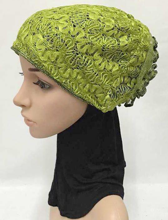 High Quality Double-Lace Flower UnderHijab Muslim Hijab Caps Islamic Underscarf