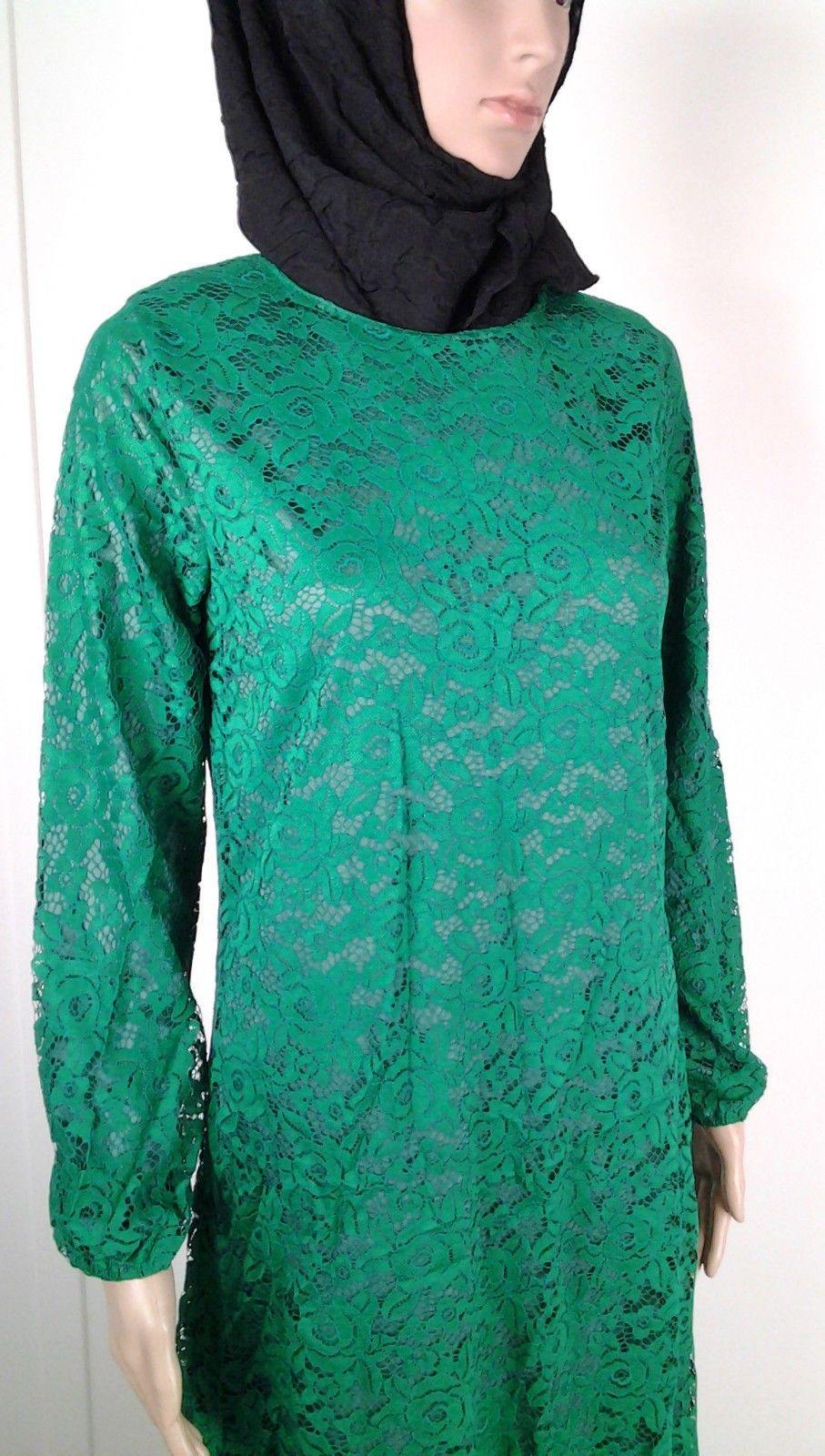 Lace Kaftan Women Islamic Abaya Jilbab Long Sleeve HSZ10016 (US6/EU36/UK10)