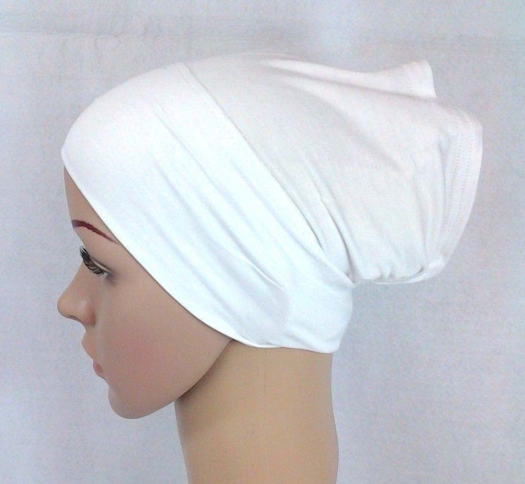 Cotton UnderHijab Scarf Shawl Slip on Bonnet Hijab Tube Hair Loss (12 colors)