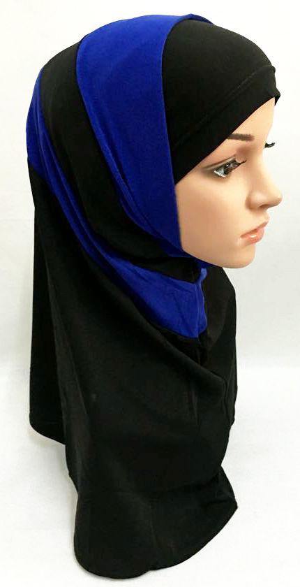 Crystal Linen Amira Muslim Hijab 2-color-Pattern Scarf