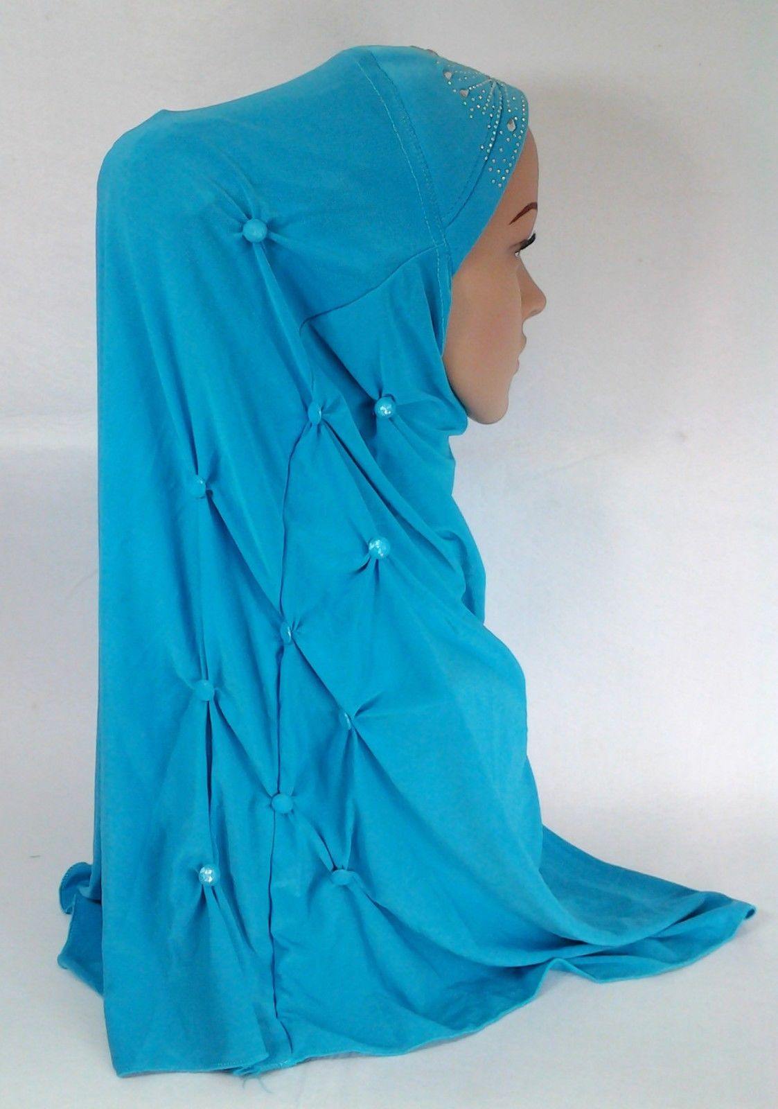 Crystal Hemp Over Chest Hijab Muslim Scarf Islamic Amira Hijab