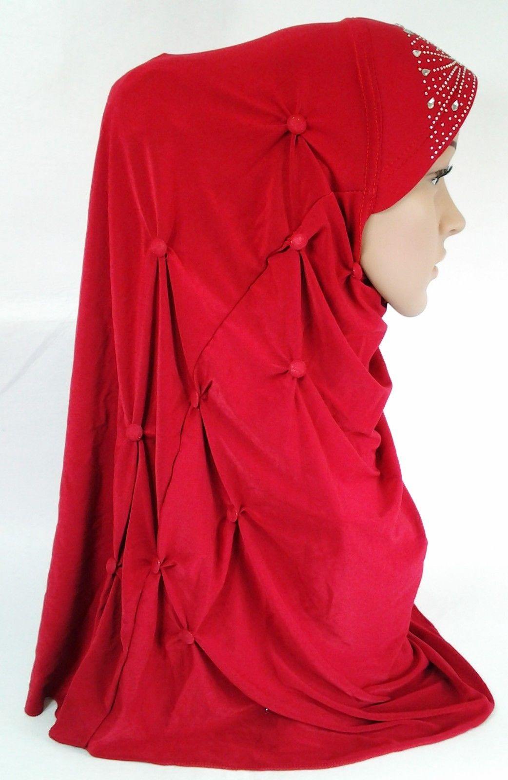 Crystal Hemp Over Chest Hijab Muslim Scarf Islamic Amira Hijab