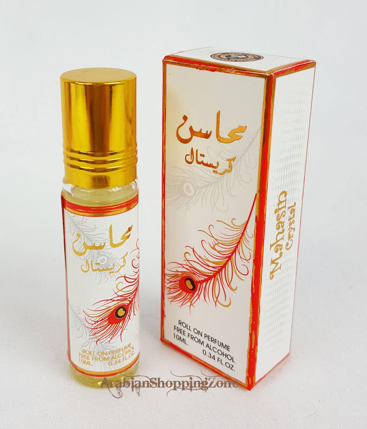 Mahasin Crystal Perfume Oil ATTAR 10ml (0.34OZ) UAE ARD AL ZAAFARAN No Alcohol