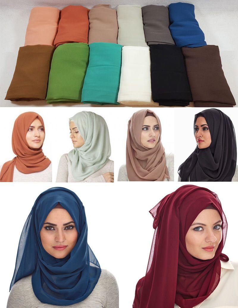 Muslim Hijab Chiffon Hijab/MaxiScarf/ Wrap/Shawl / 20+colors/70*26