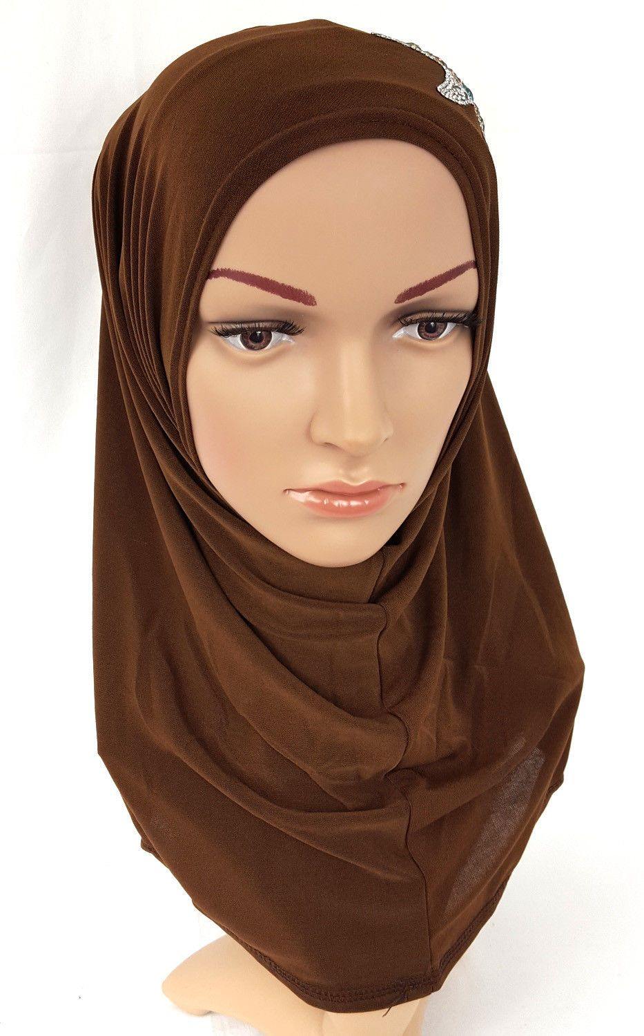 Girl Hemp High Quality Muslim Hijab Islamic Amira Headwear