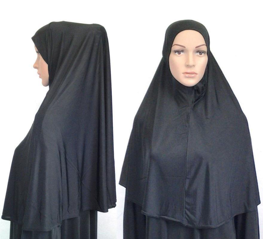 One-piece-Hijab Muslim Scarf/Islamic Headwear LightWeight ICESILK ASZ0215