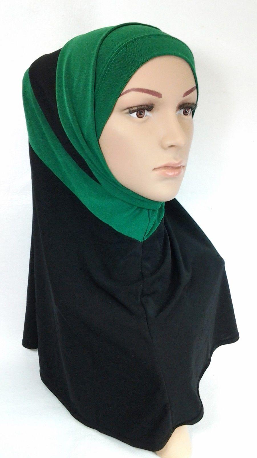 Crystal Linen Amira Muslim Hijab 2-color-Pattern Scarf