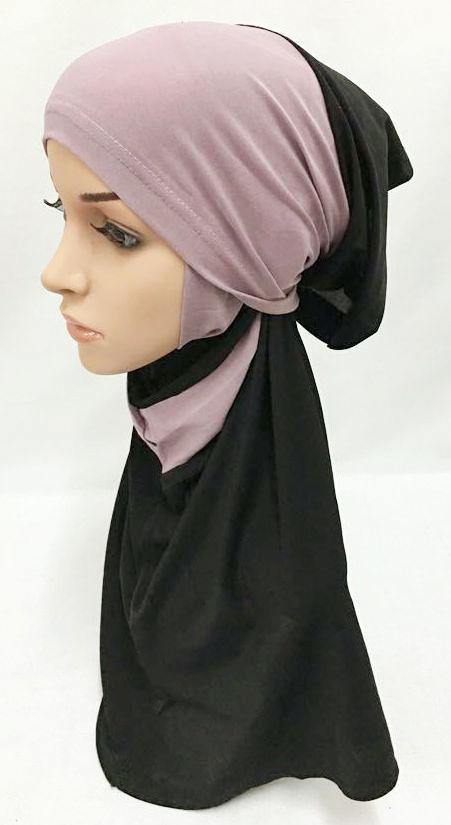 Crystal Linen Amira Muslim Hijab 2-color-Pattern Scarf