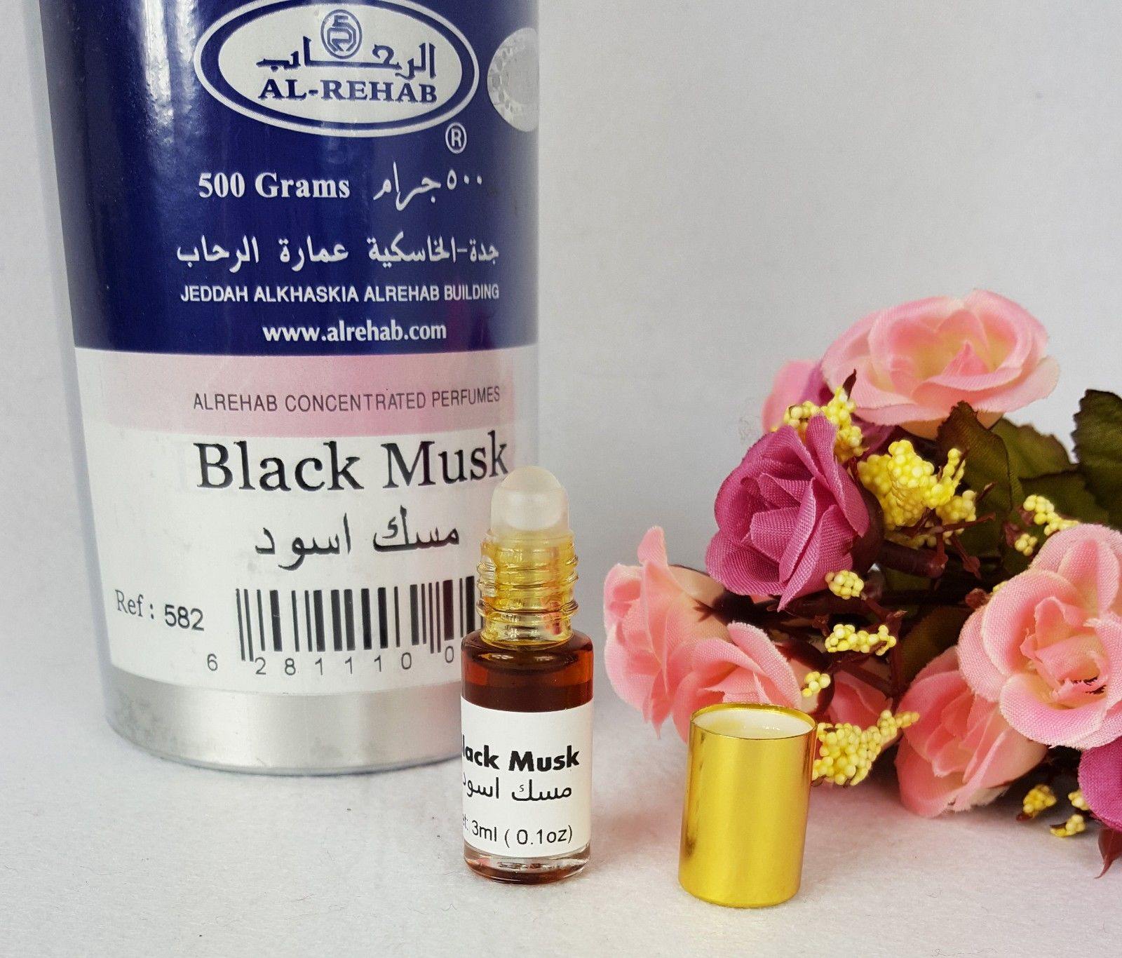 AL Rehab BLACK Musk Oil Perfume Wild Deer Musk Base Roll-on 3ml