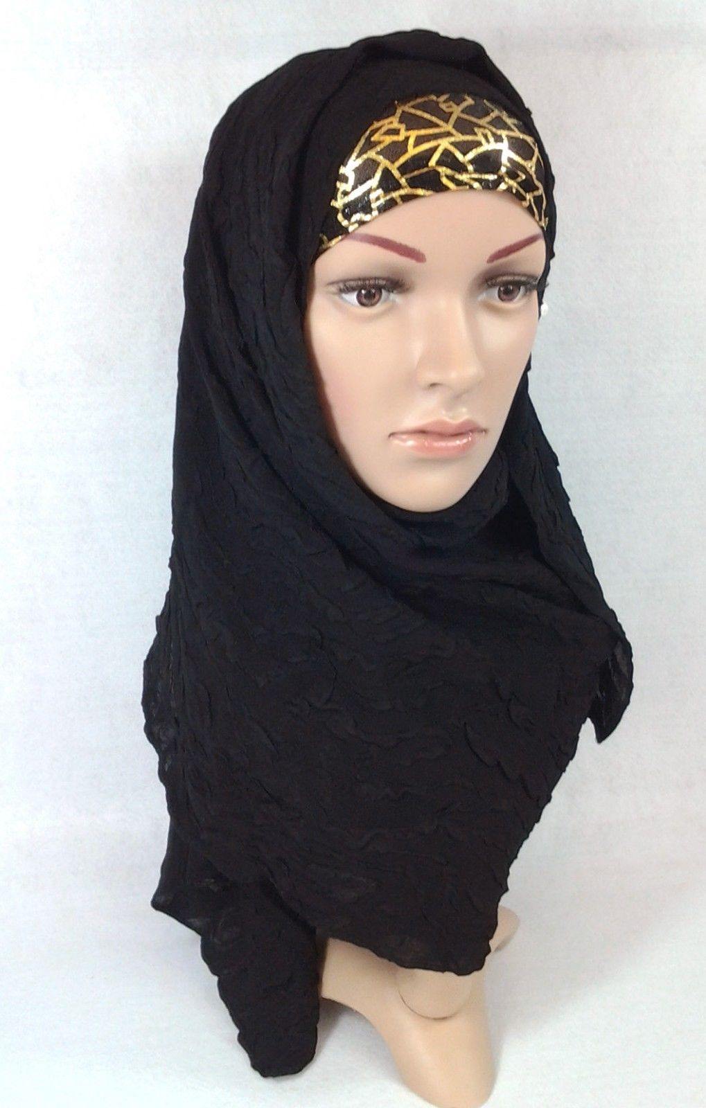 Muslim Hijab Islamic Scarf Shawls Arab Headwear