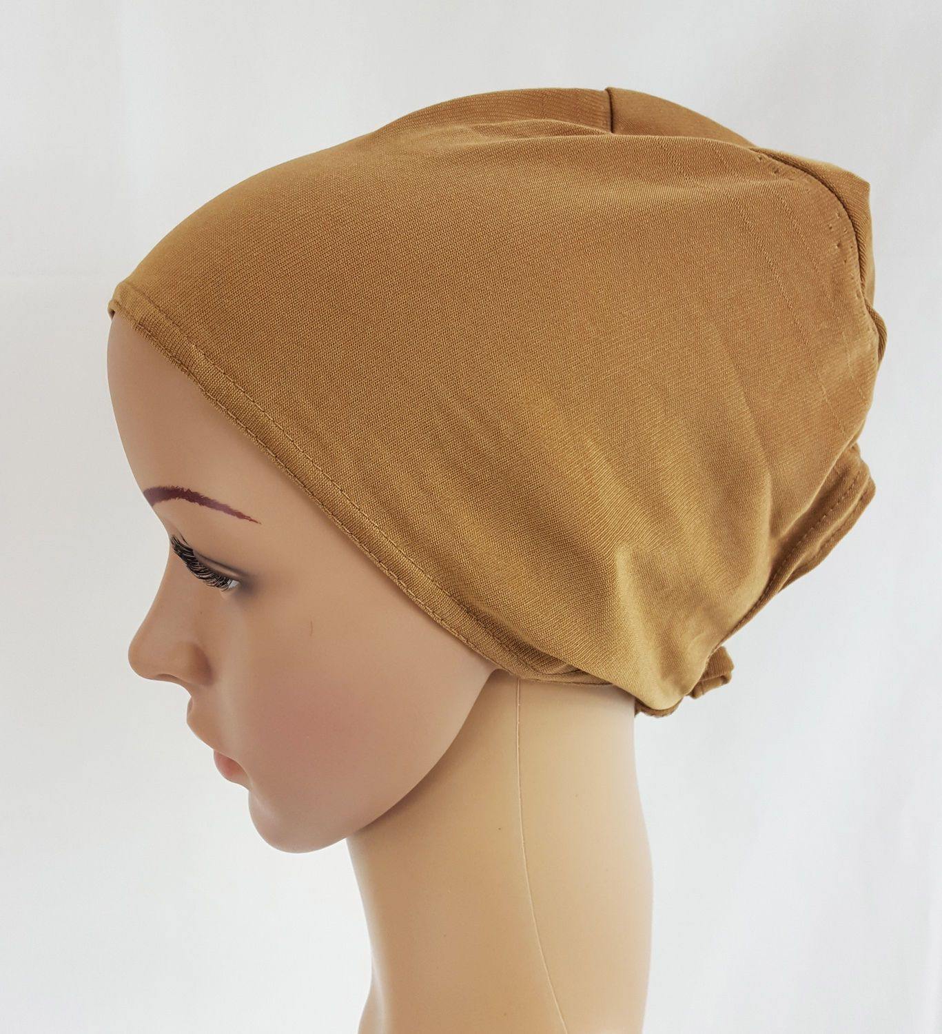 Solid Stretch TieBack UnderHijab Muslim Inner Hijab HairLoss Islamic Underscarf