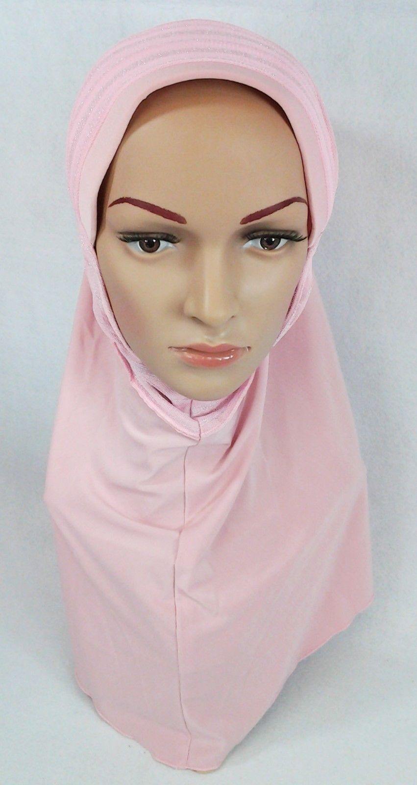 High Quality Viscose Lycra Lace Muslim Hijab Islamic Scarf Shawls Slip-on