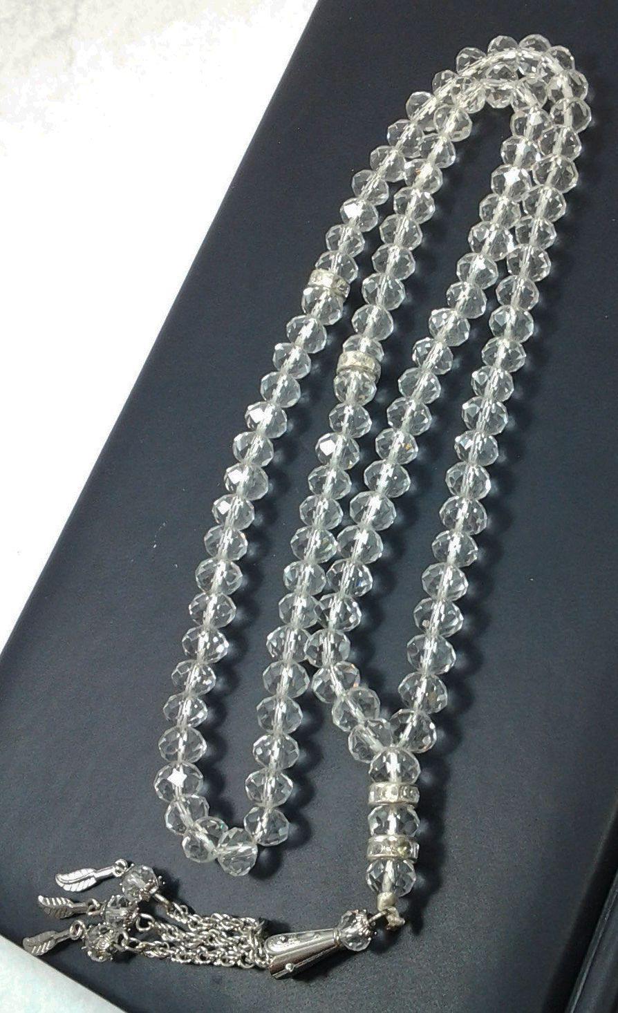 8mm Crystal Muslim Prayer Beads 99  Masbaha