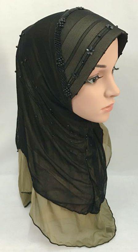 Slip-on LightWeight Double-Mesh-layered Muslim Hijab Islamic Scarf Shawls