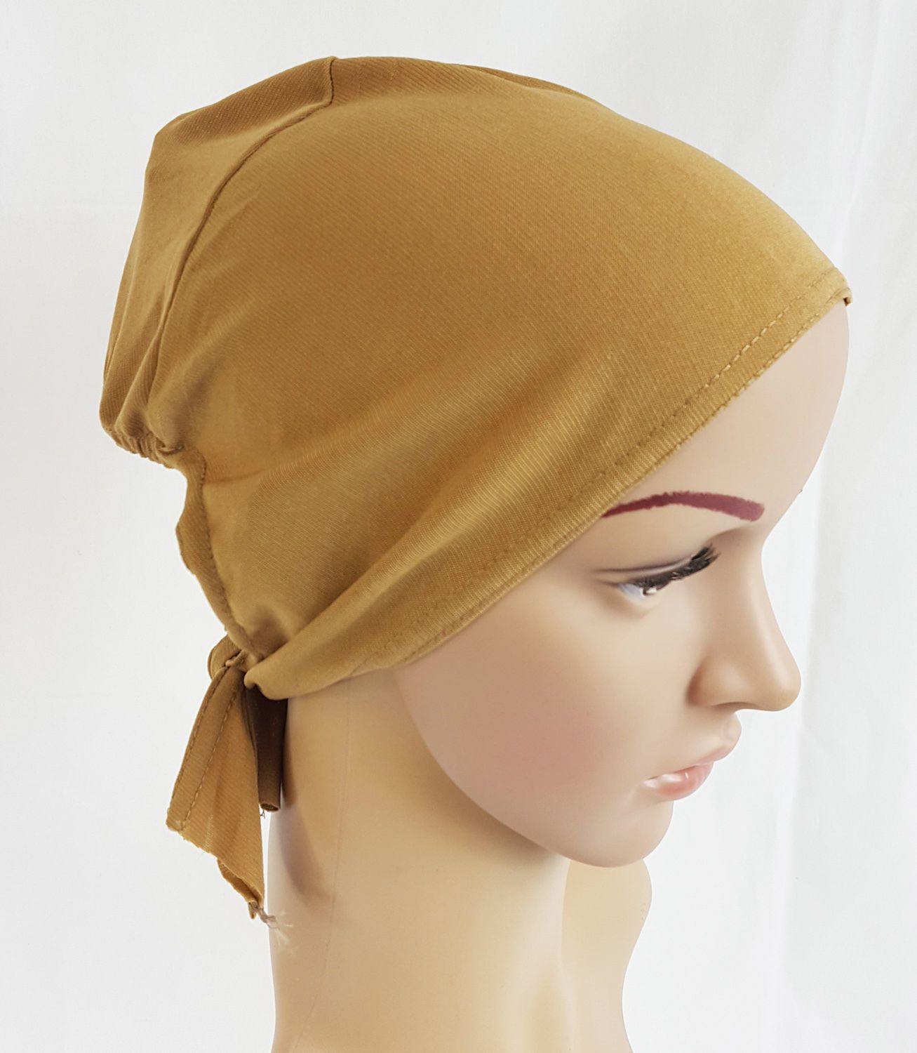 Solid Stretch TieBack UnderHijab Muslim Inner Hijab HairLoss Islamic Underscarf