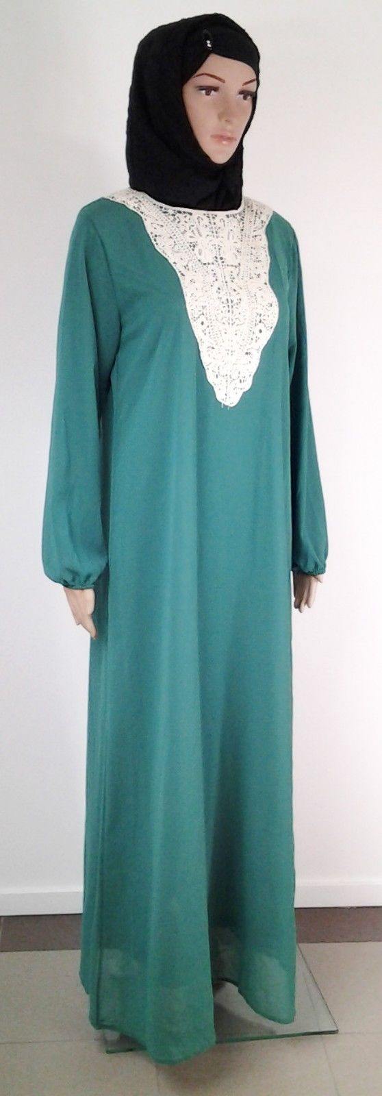 Chiffon double layer Kaftan Women Islamic Abaya Jilbab Long Sleeve HSZ10009 (ML)