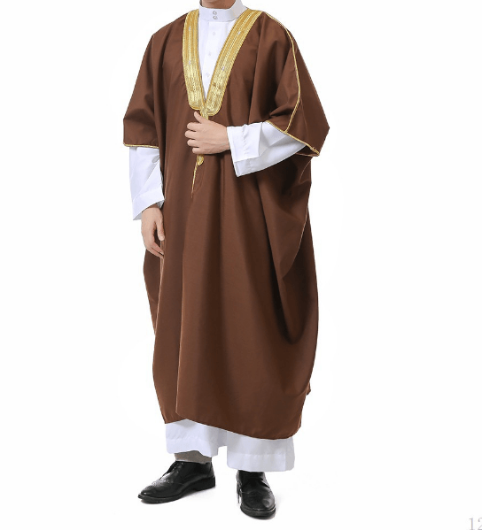 Arabian Men Winter Bisht Cloak Arab Thobe