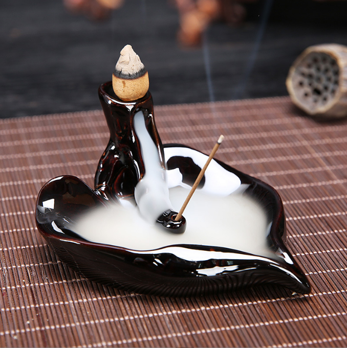 Ceramic Back-Flow Incense Burner Cone/Stick 4