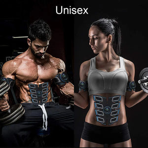 Muscle Stimulator 8 Pad Abs Muscle Toner Electronic Toning Belts Workout Fitness Device USB Rechargeable - Slyck Stylez Merchandise