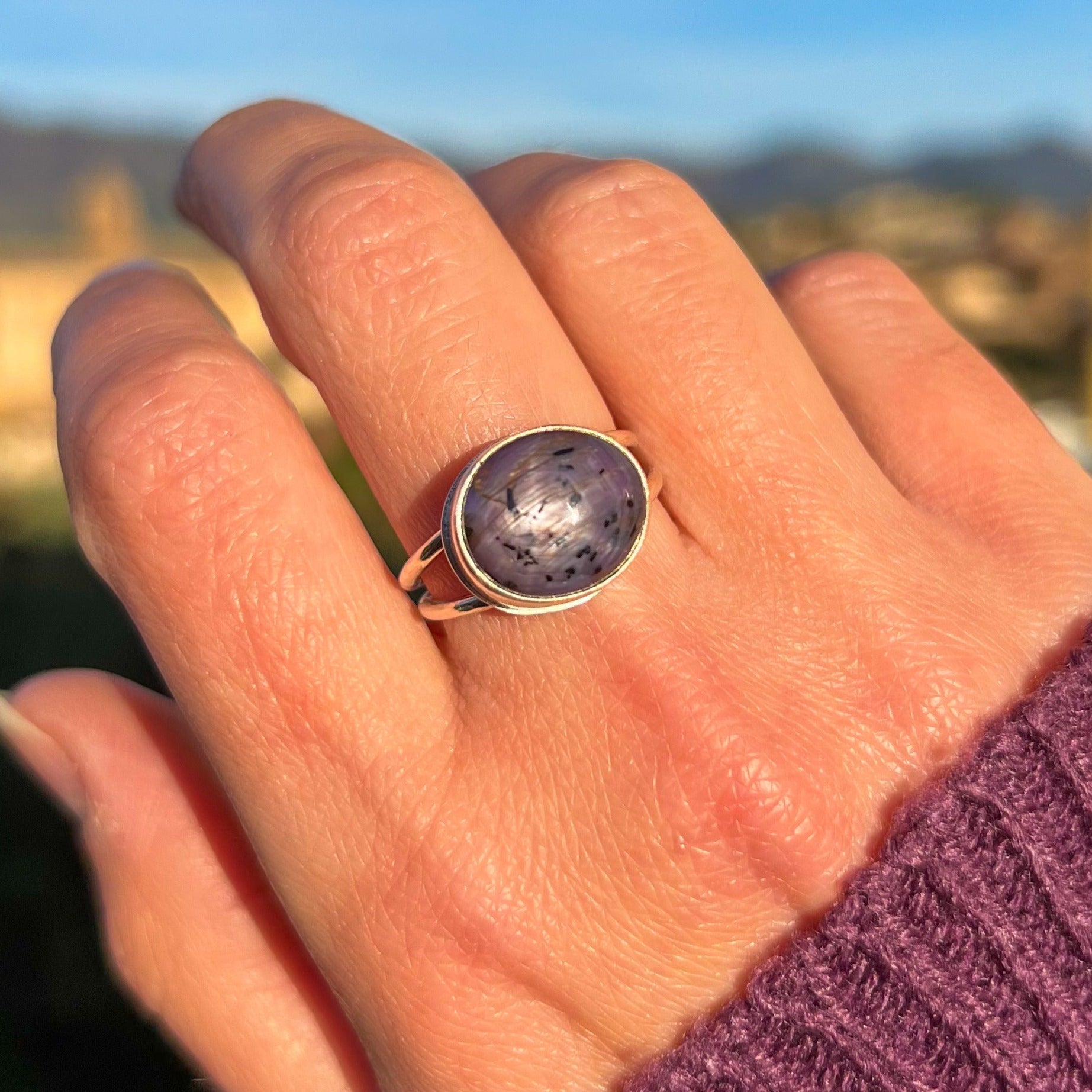 Purple star Sapphire ring size 9.25 US – Elle Mars Jewelry