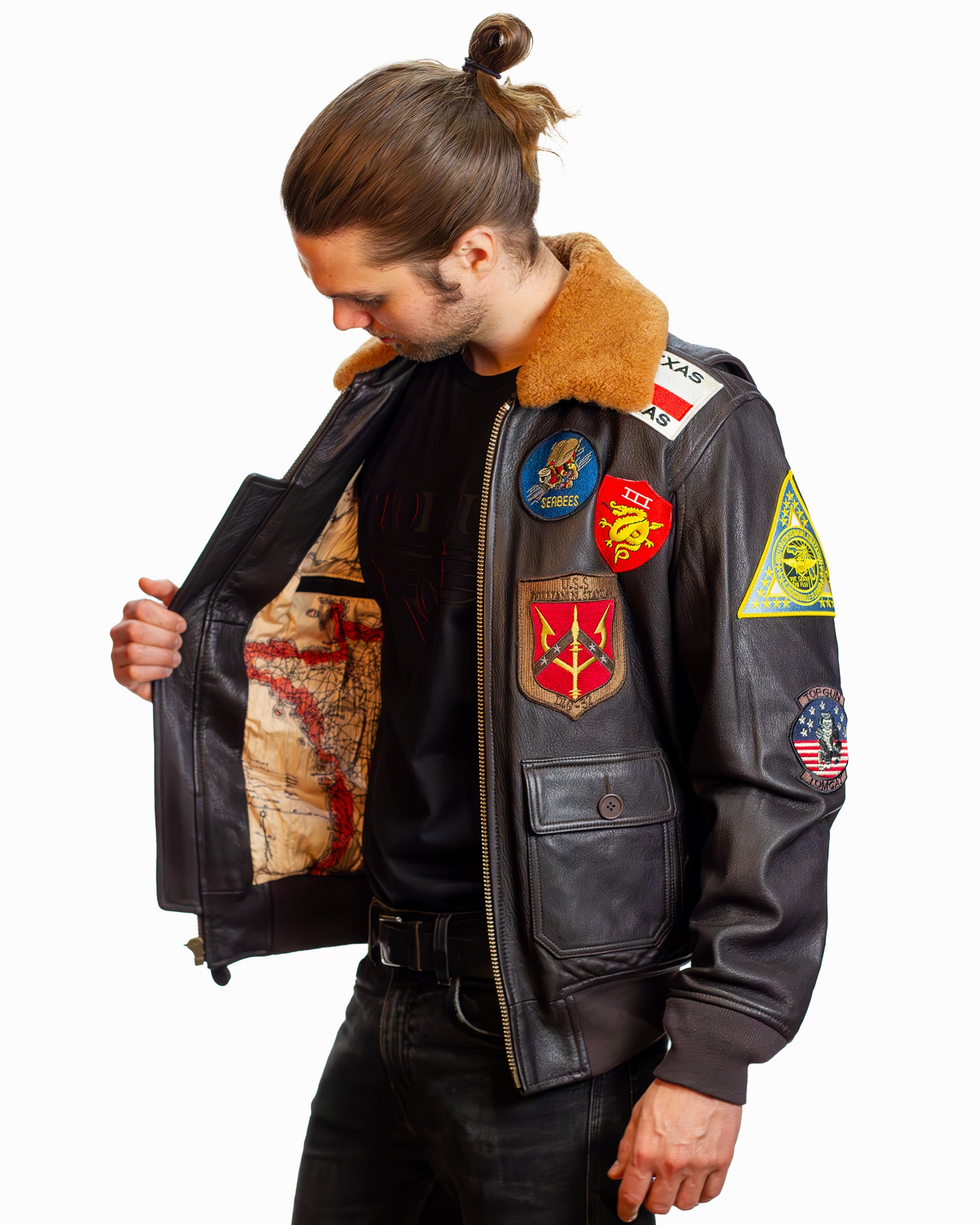 Hamilton Tiger Cat Leather Bomber Jacket