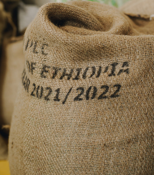 producer bag of single origin coffee beans from Ethiopia