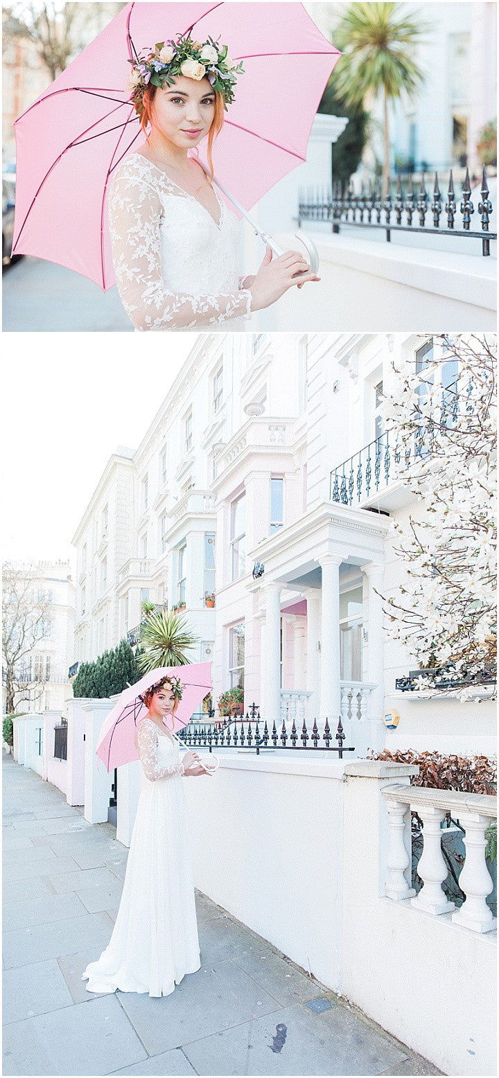 Pastel in the City Umbrella Hire Brolly Bucket Notting Hill