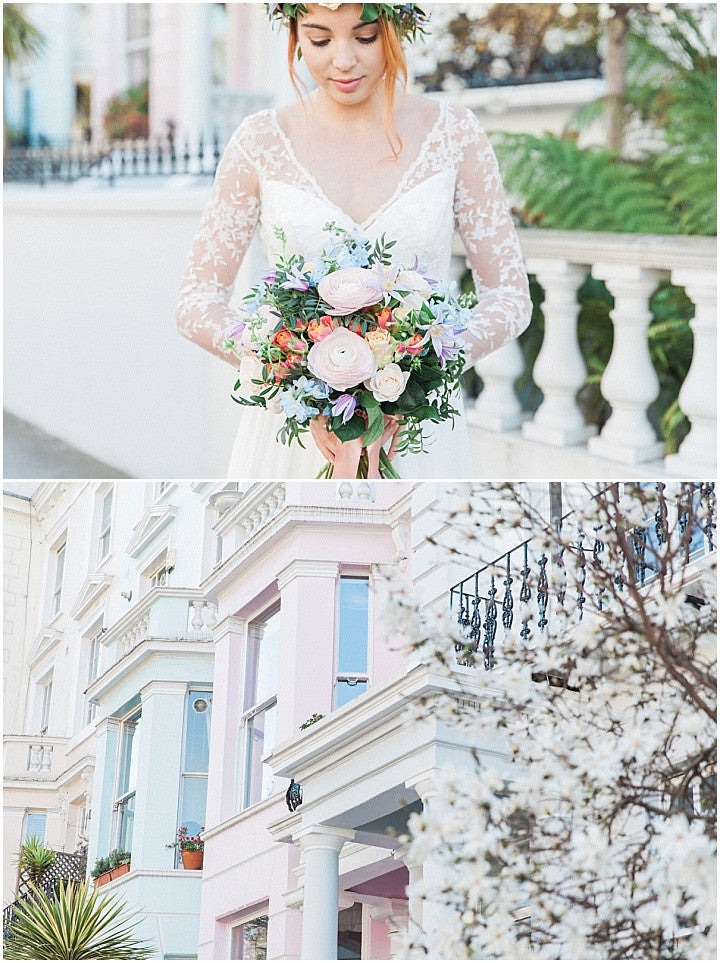 Pastel in the City Umbrella Hire Brolly Bucket Notting Hill