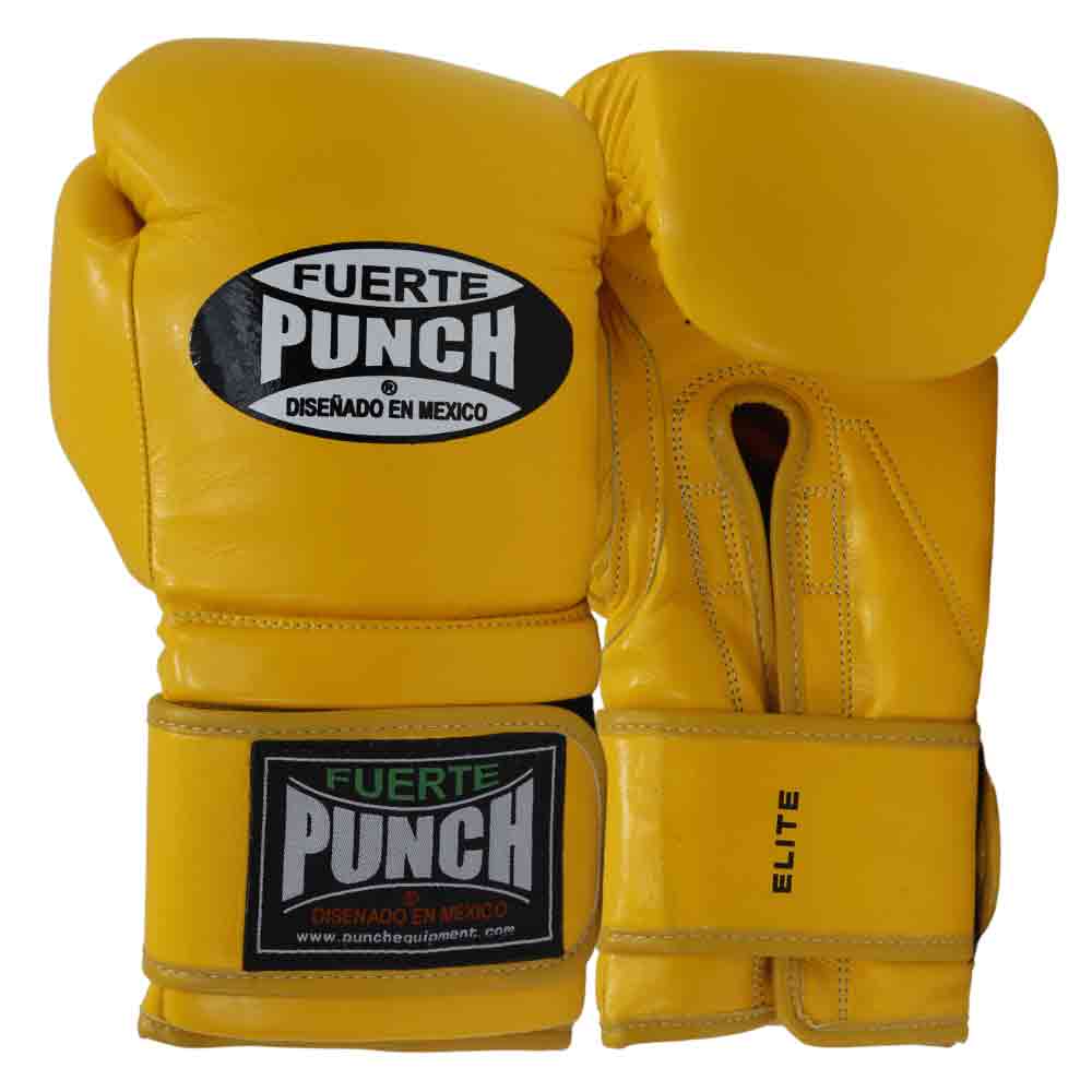 Mexican Fuerte Elite Boxing Gloves - Yellow