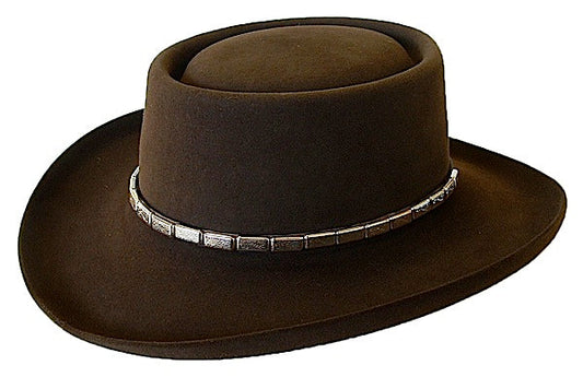AzTex Wide Brim Gambler Western Hat 10X: Sand, 7 5/8