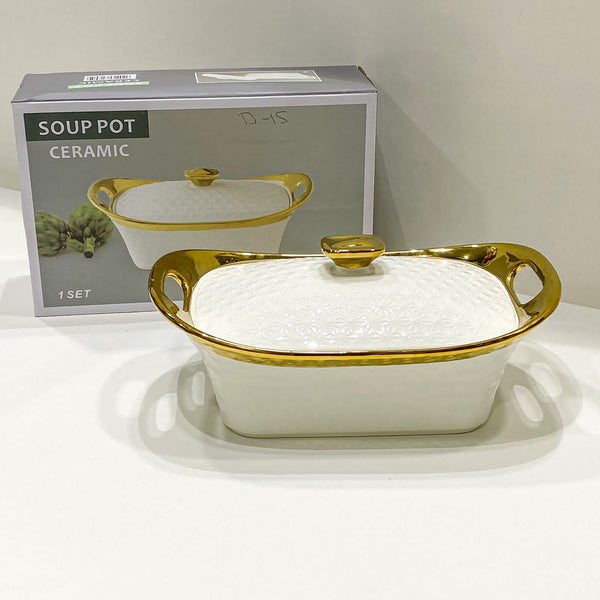 Ceramic Bowl With Lid / Soup Tureen D-7 – Porsachi