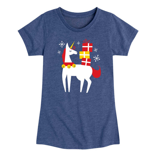 KidTeez™ - Unicorn With Christmas Lights - Youth & Toddler Girls Short  Sleeve T-Shirt — Instant Message™